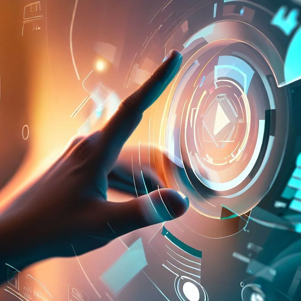 Image of a user interacting with a digital product with an intuitive user interface.