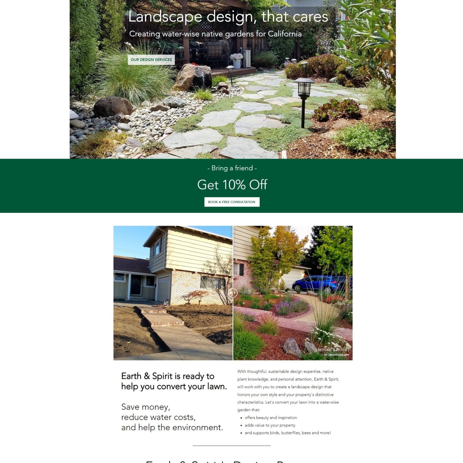 Earth & Spirit Landscape Design Website