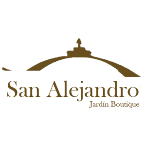 Logo of Jardín San Alejandro, an outdoor venue with a brown color scheme
