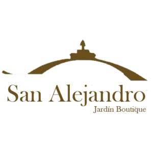 Logo of Jardín San Alejandro, an outdoor venue with a brown color scheme